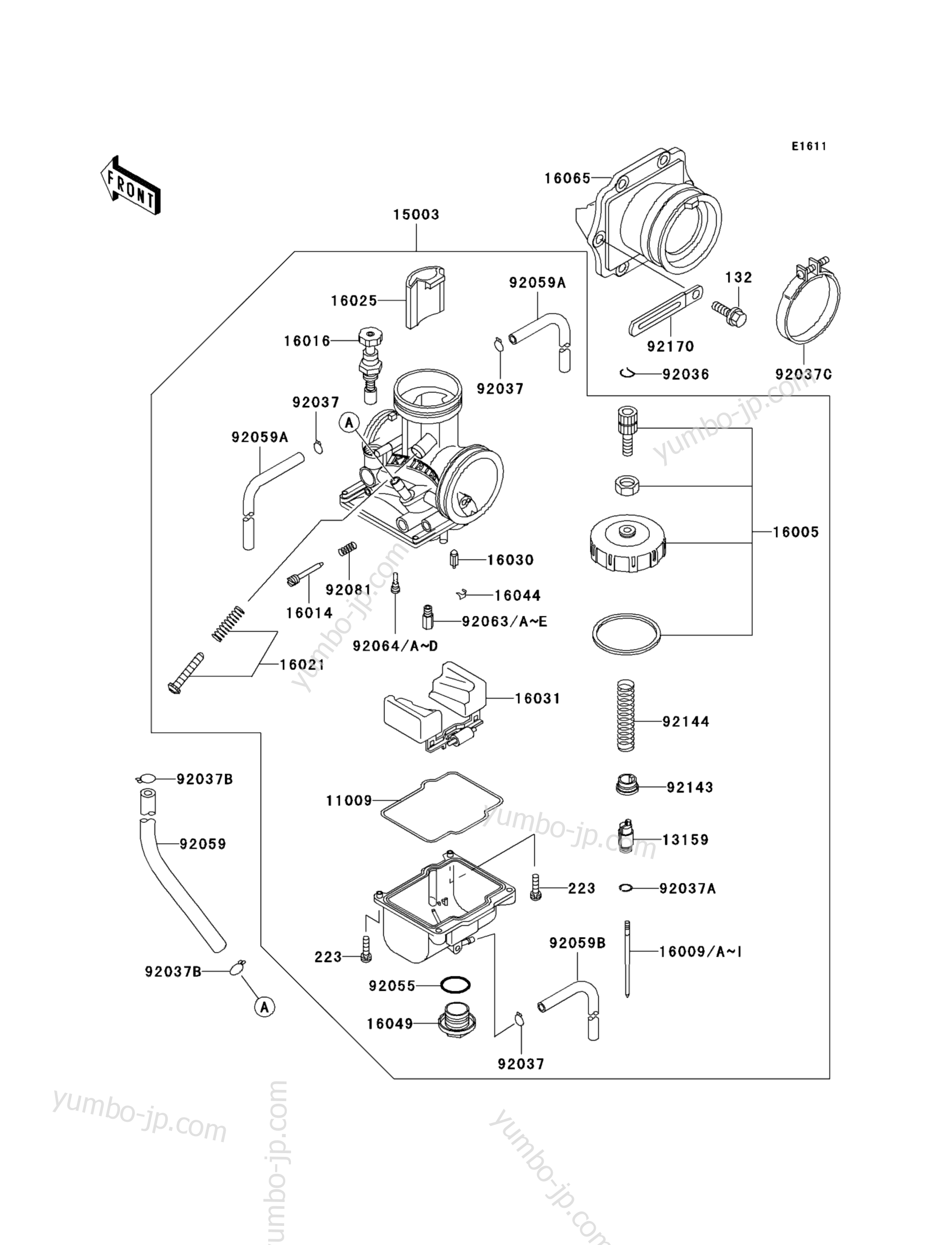 CARBURETOR for motorcycles KAWASAKI KX500 (KX500-E16) 2004 year