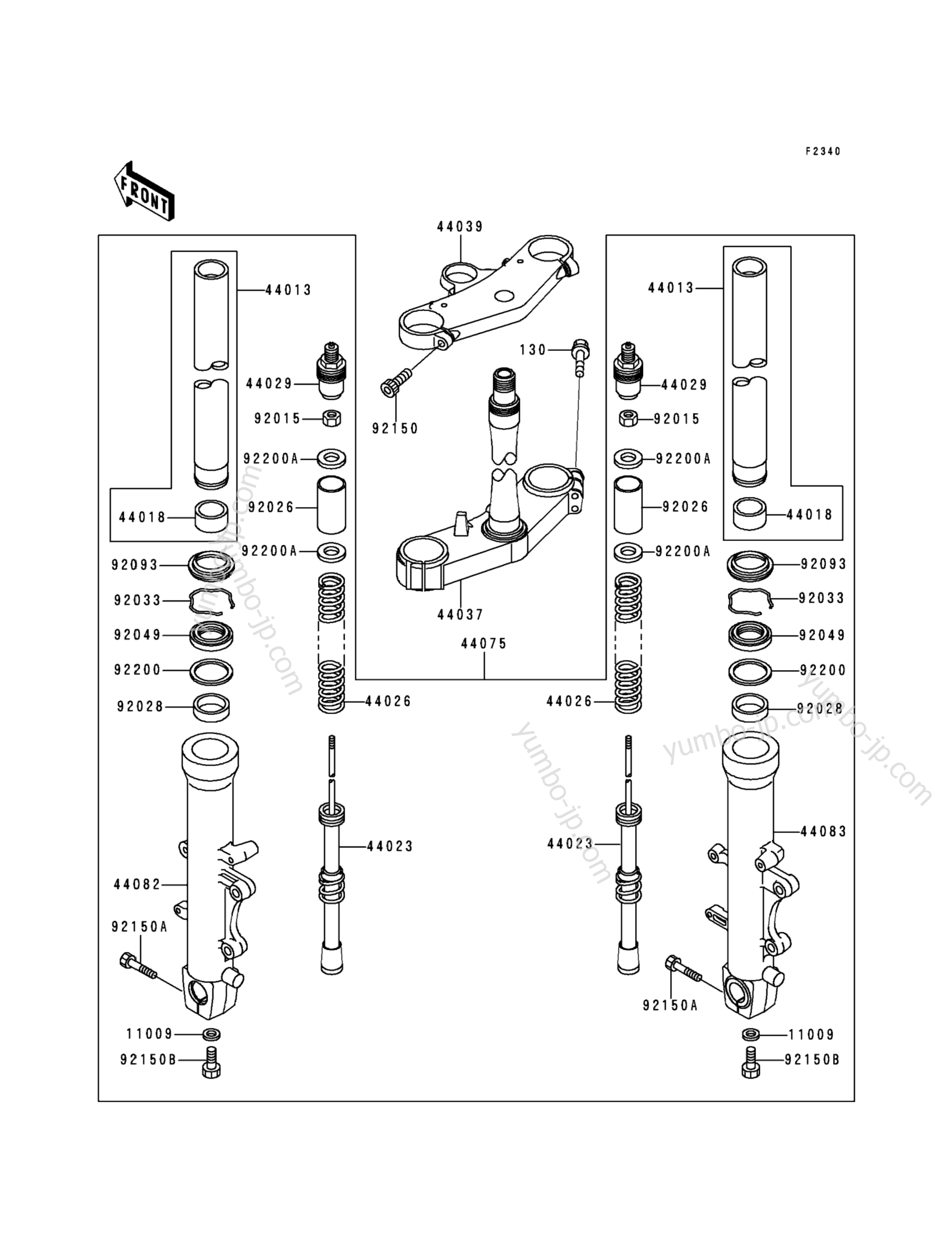 FRONT FORK for motorcycles KAWASAKI NINJA ZX-6R (ZX600-G2) 1999 year