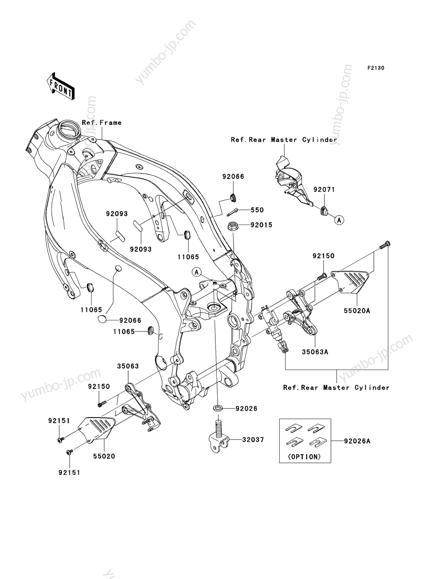 Frame Fittings(Front) for motorcycles KAWASAKI NINJA ZX-6R (ZX600RCF) 2012 year