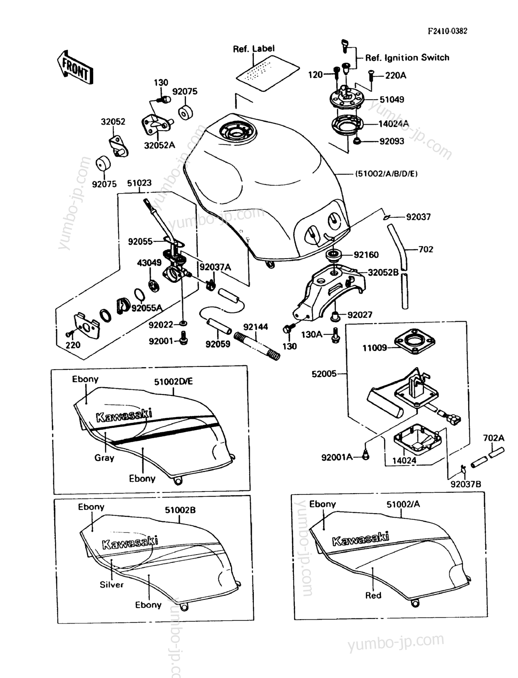 YUMBO | spare parts catalog for мотоцикла KAWASAKI NINJA ZX-10