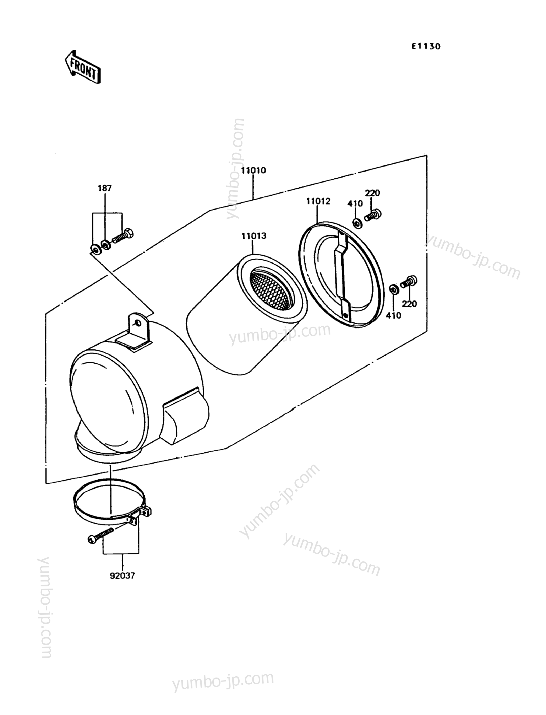 AIR CLEANER для мотоциклов KAWASAKI KE100 (KE100-B13) 1994 г.