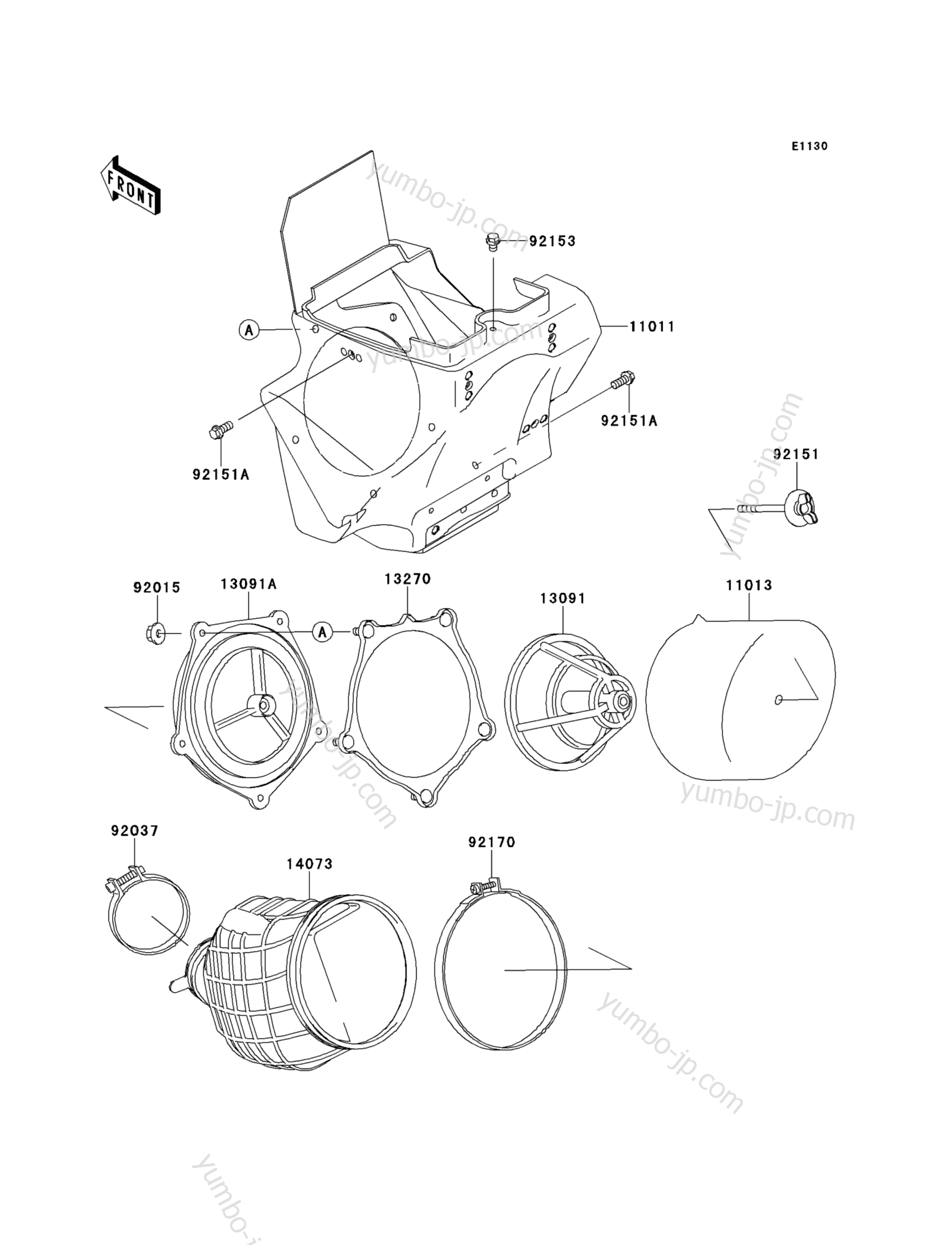 AIR CLEANER для мотоциклов KAWASAKI KX85 (KX85AAF) 2010 г.