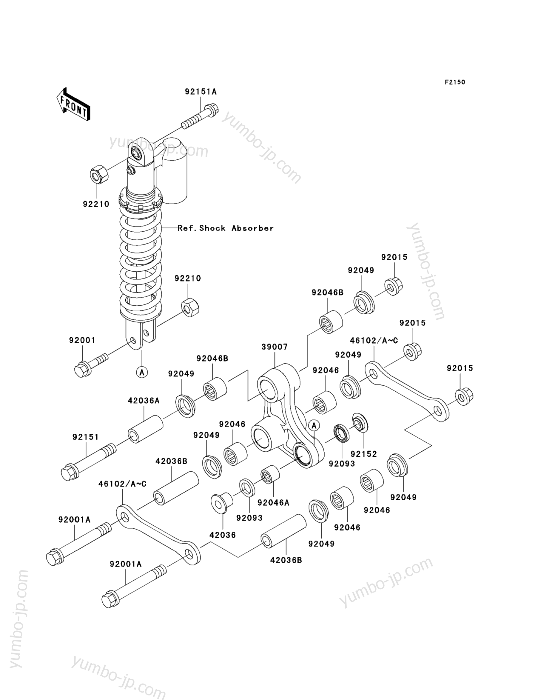 Rear Suspension для мотоциклов KAWASAKI KX65 (KX65-A6) 2005 г.