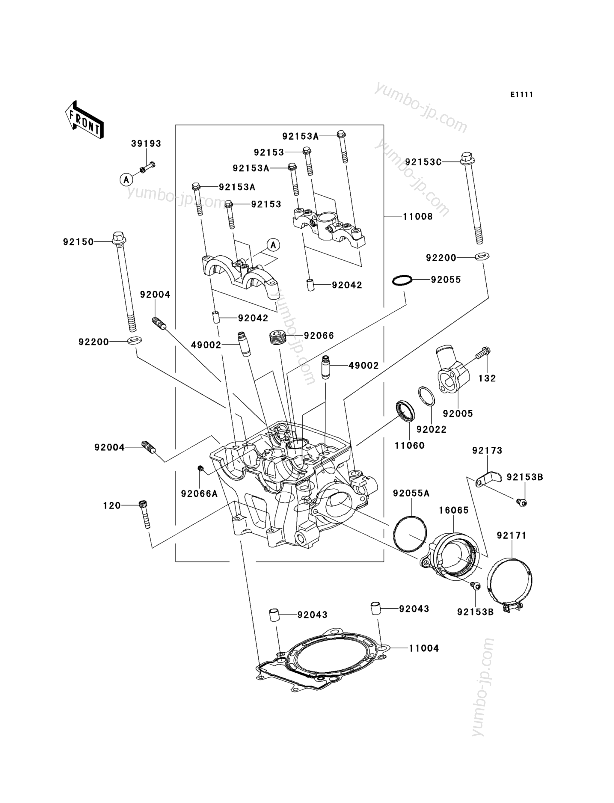 CYLINDER HEAD for motorcycles KAWASAKI KX450F (KX450FDF) 2013 year