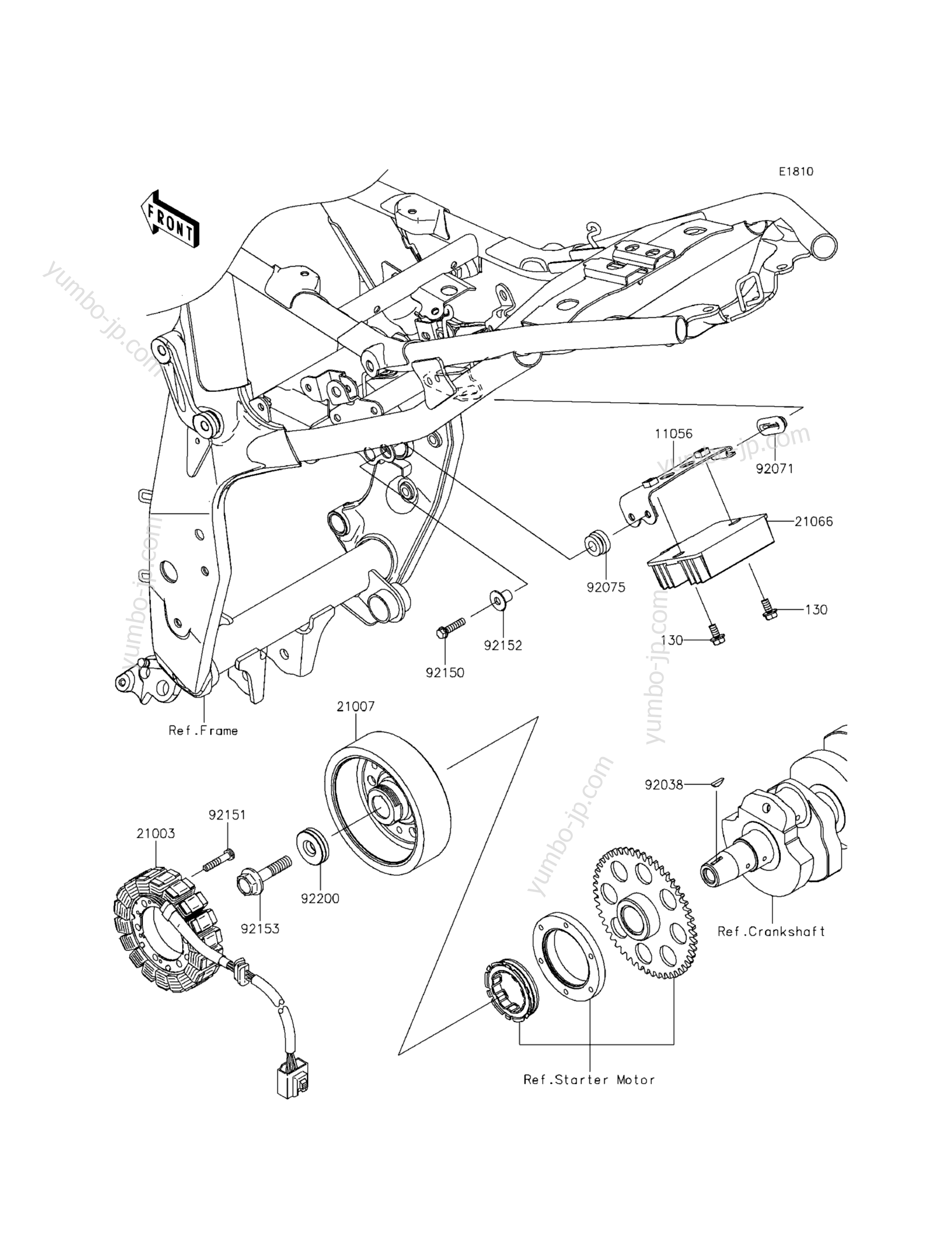 GENERATOR для мотоциклов KAWASAKI Z800 ABS (ZR800BGF) 2016 г.