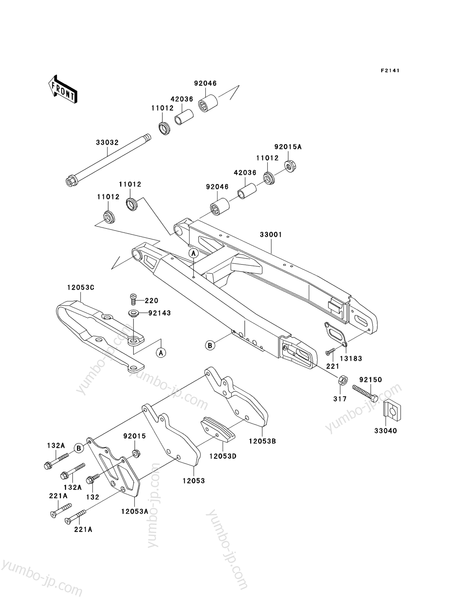 SWINGARM for motorcycles KAWASAKI KX500 (KX500-E15) 2003 year