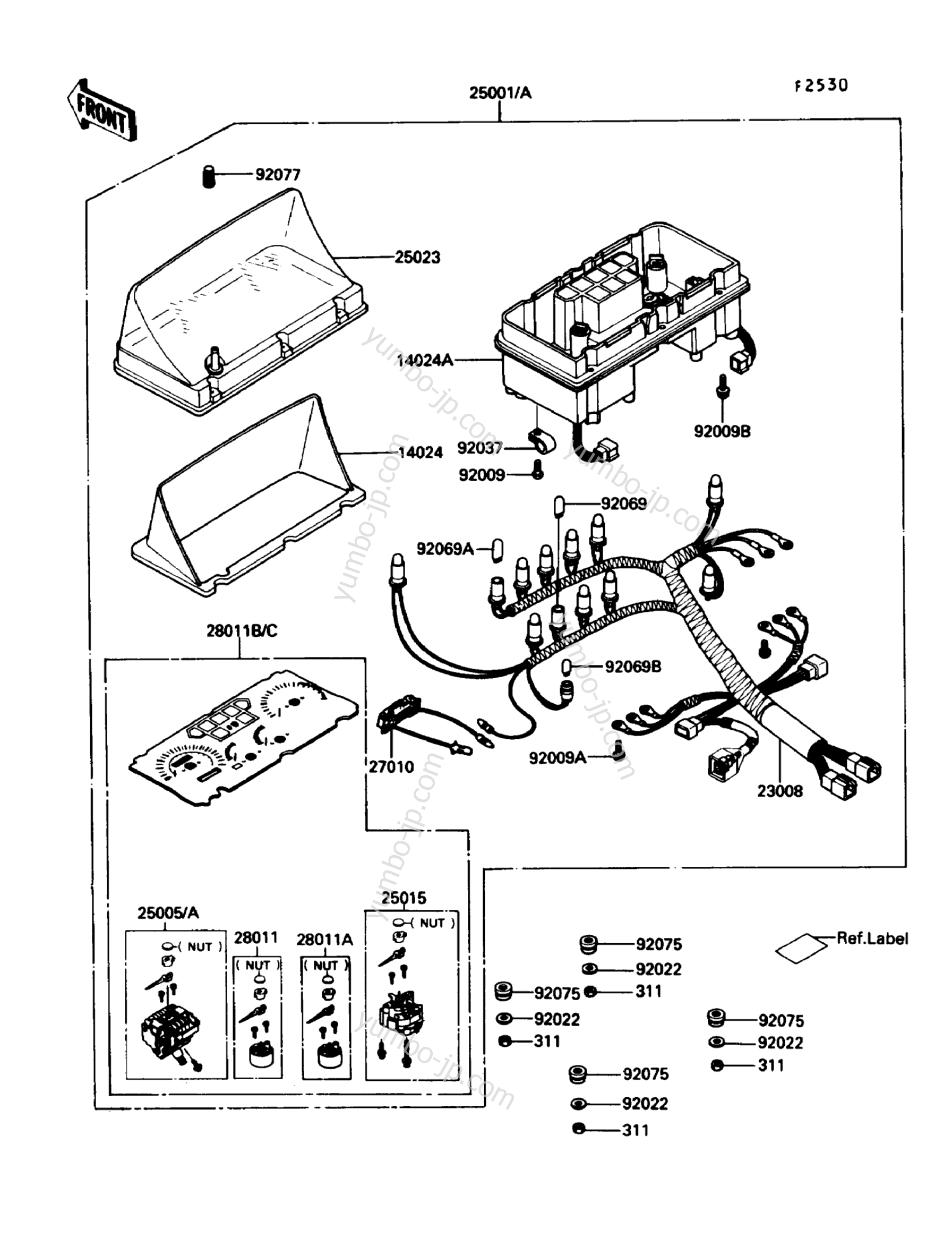 Измерительные приборы для мотоциклов KAWASAKI VOYAGER XII (ZG1200-B3) 1989 г.