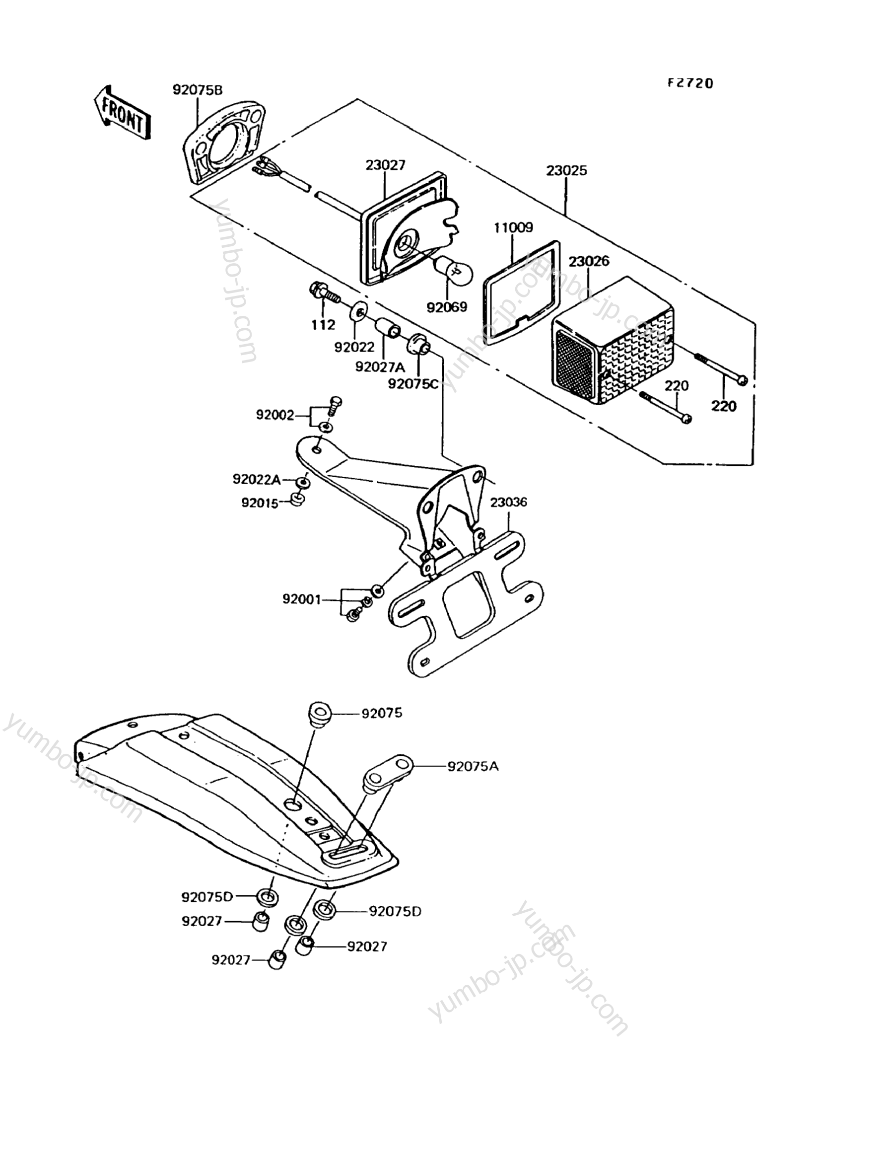 Taillight(s) для мотоциклов KAWASAKI KE100 (KE100-B12) 1993 г.