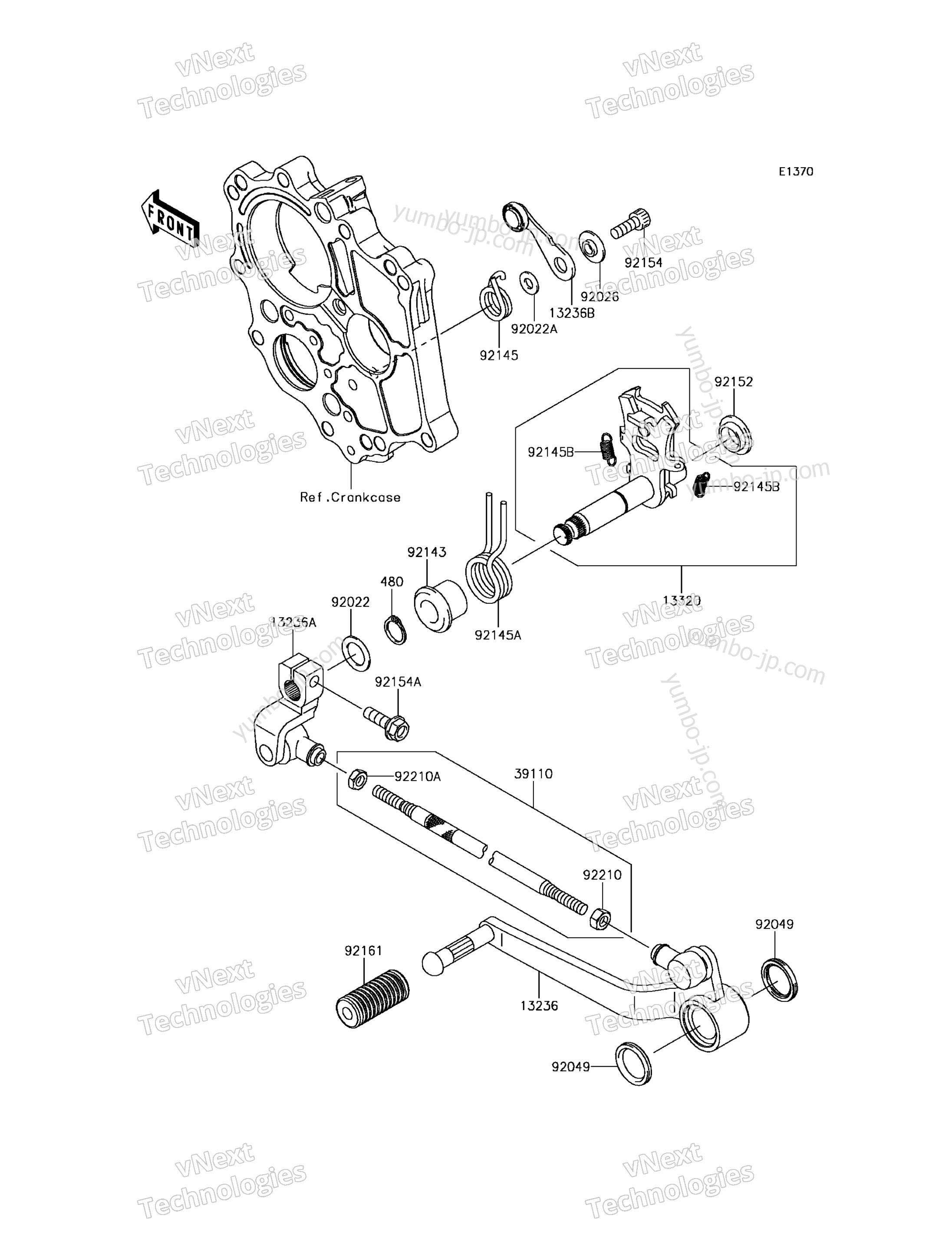 GEAR CHANGE MECHANISM for motorcycles KAWASAKI VERSYS 650 ABS (KLE650FHFA) 2017 year