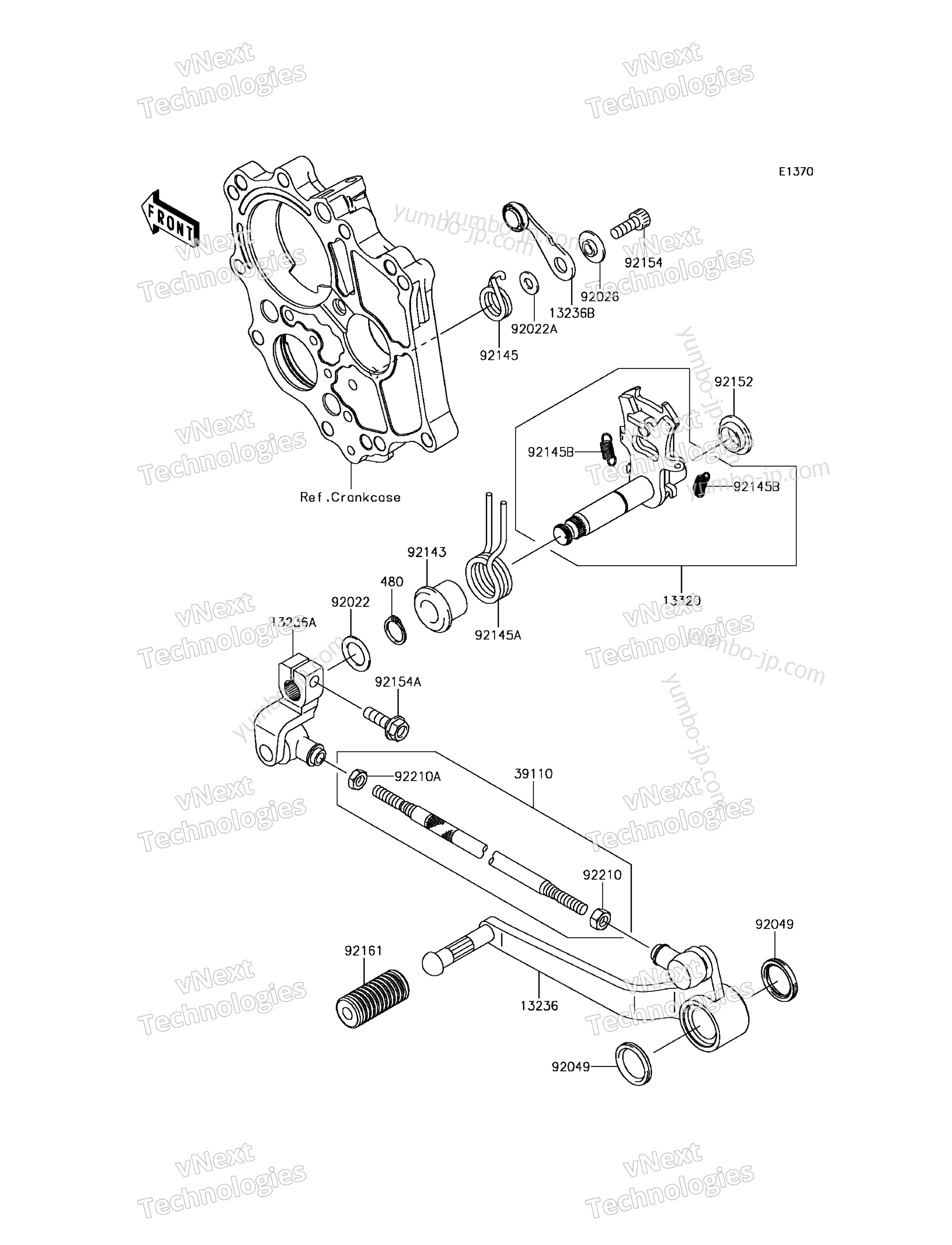 GEAR CHANGE MECHANISM for motorcycles KAWASAKI VERSYS 650 ABS (KLE650FHF) 2017 year