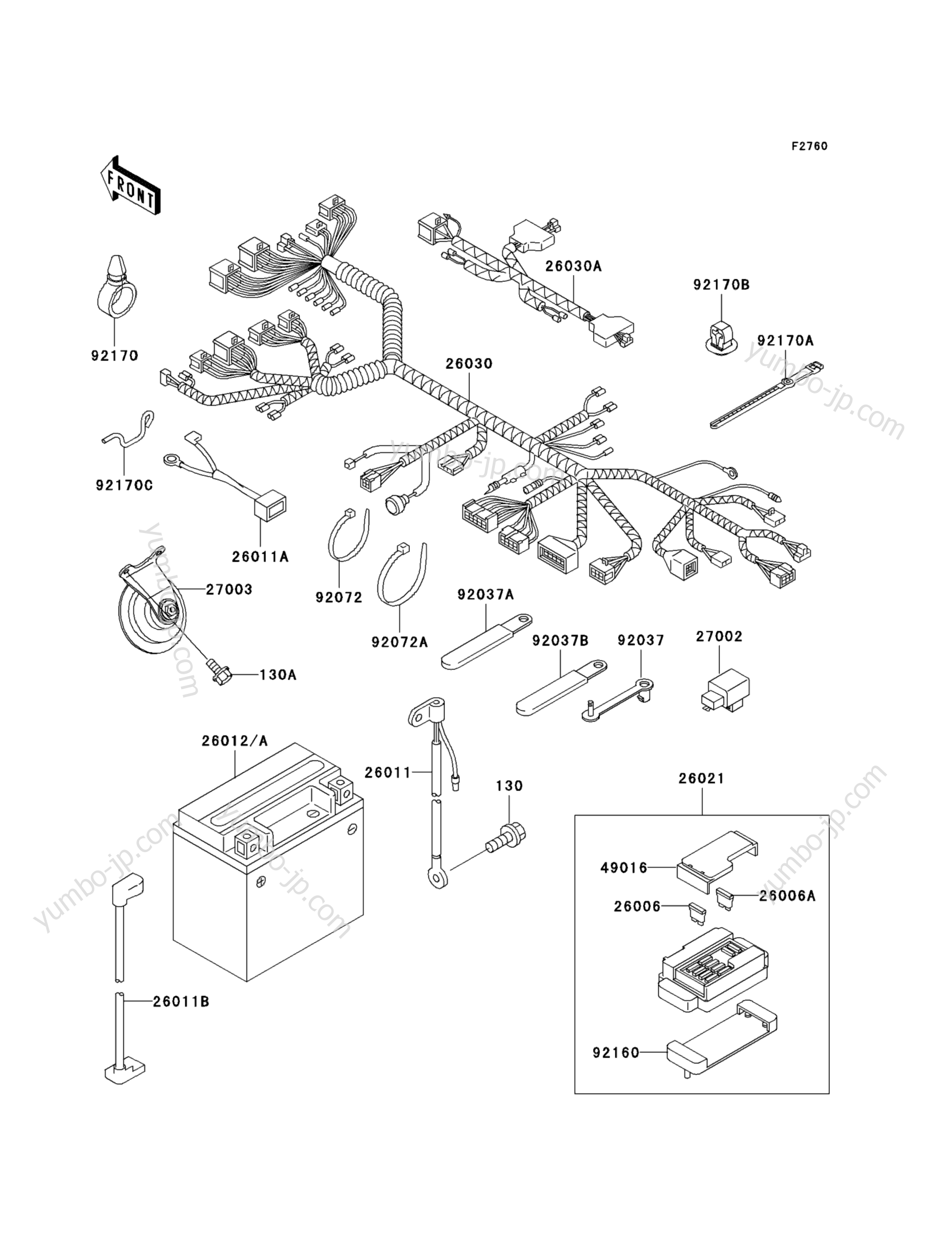 YUMBO | spare parts catalog for мотоцикла KAWASAKI NINJA ZX-7R