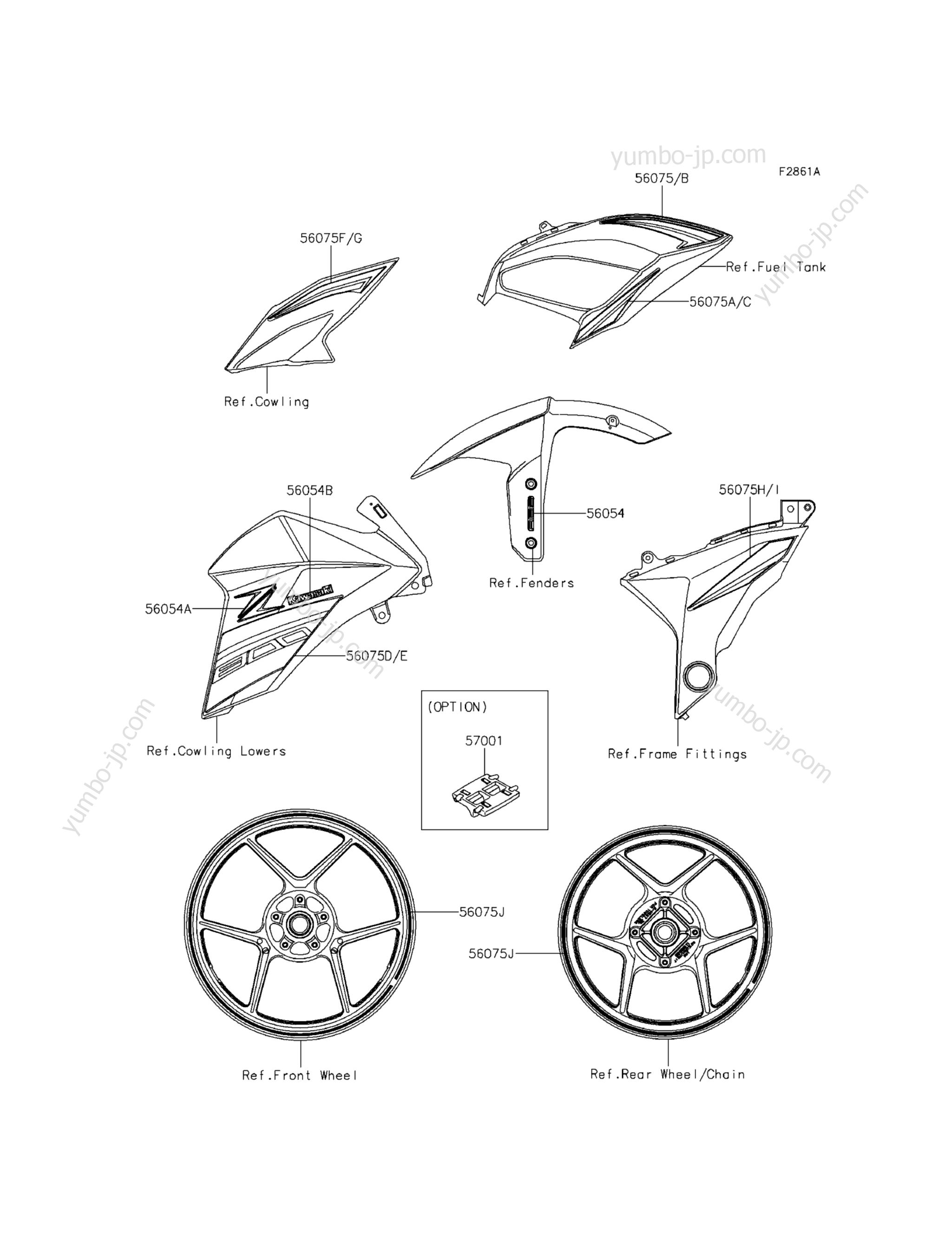 Decals(Blue)(CN) для мотоциклов KAWASAKI Z800 ABS (ZR800BGF) 2016 г.