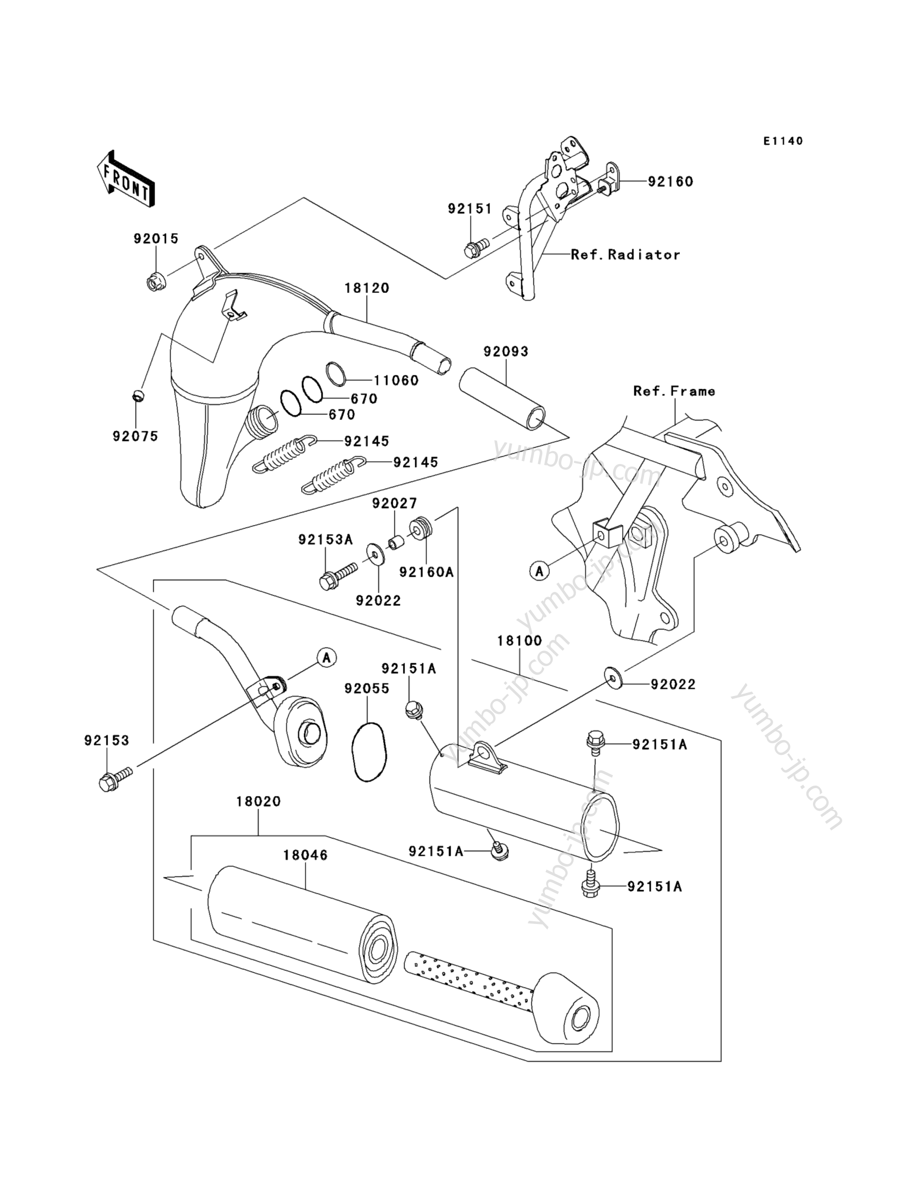 Muffler(s) для мотоциклов KAWASAKI KX85 (KX85ADF) 2013 г.