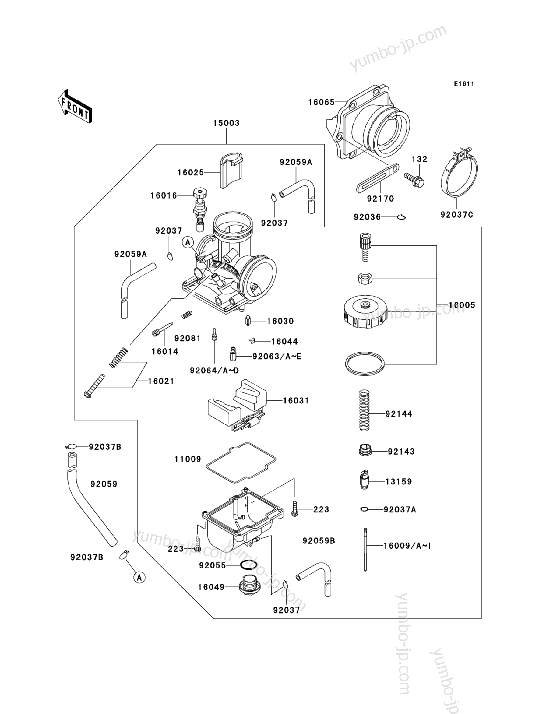 CARBURETOR for motorcycles KAWASAKI KX500 (KX500-E13) 2001 year