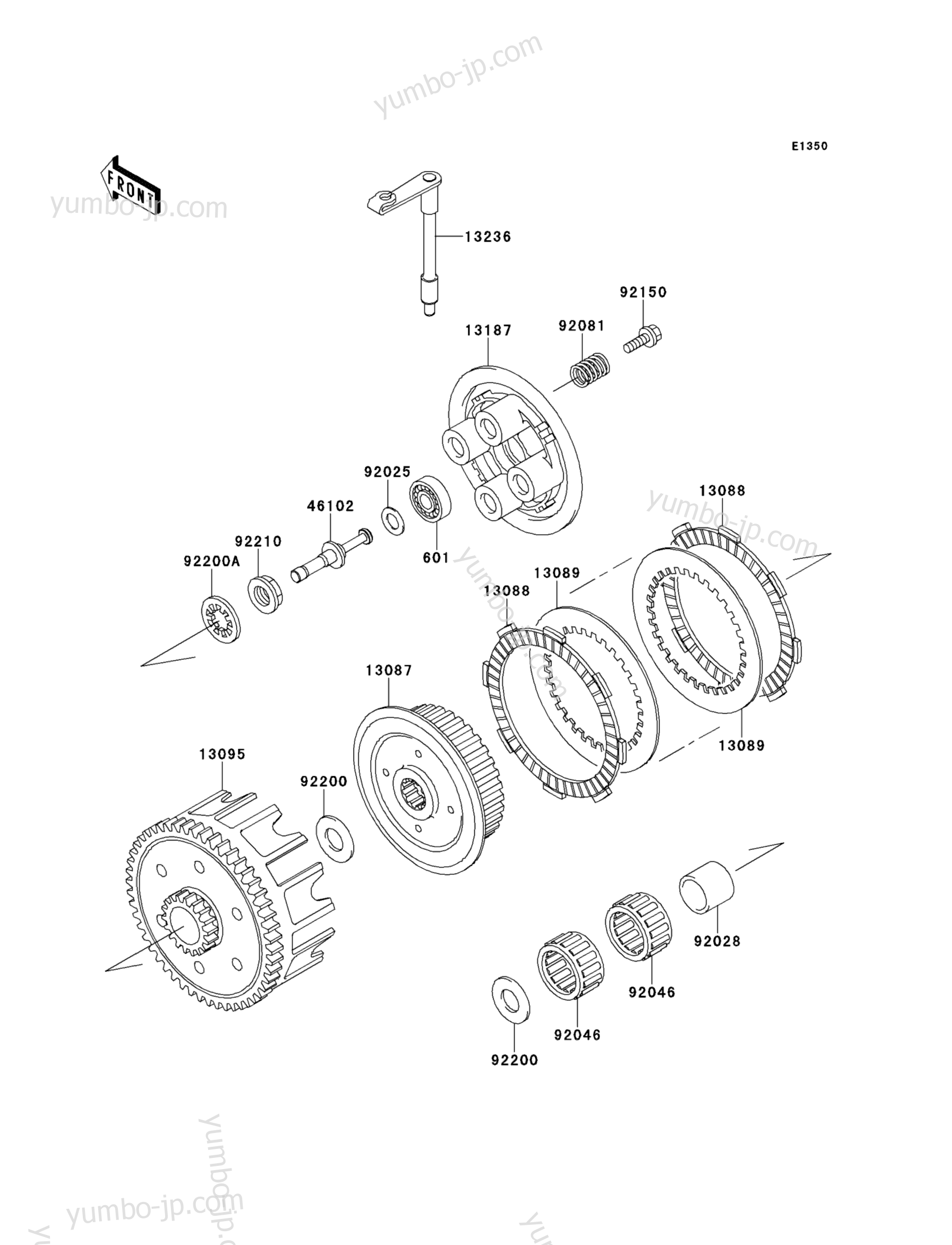 CLUTCH for motorcycles KAWASAKI KX85 (KX85AAF) 2010 year