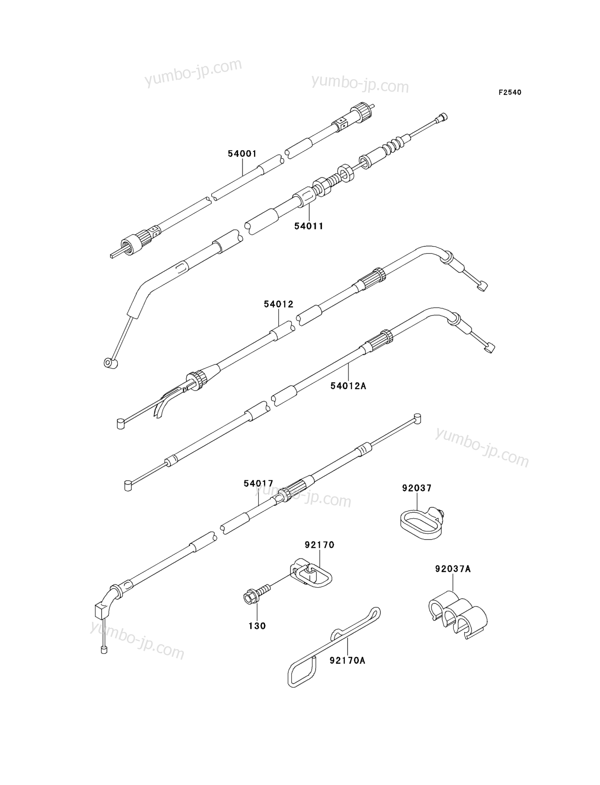 CABLE for motorcycles KAWASAKI NINJA ZX-6 (ZX600-D1) 1990 year