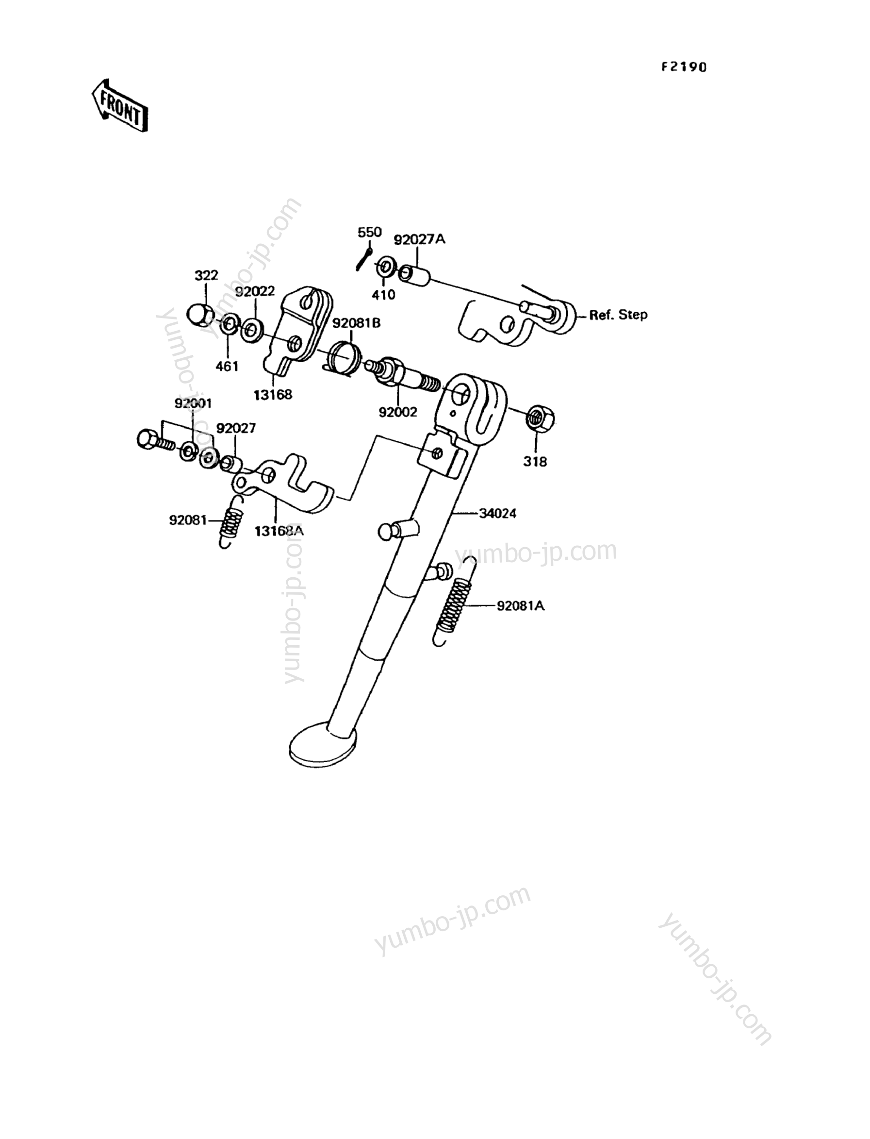 Stand(s) for motorcycles KAWASAKI KE100 (KE100-B14) 1995 year