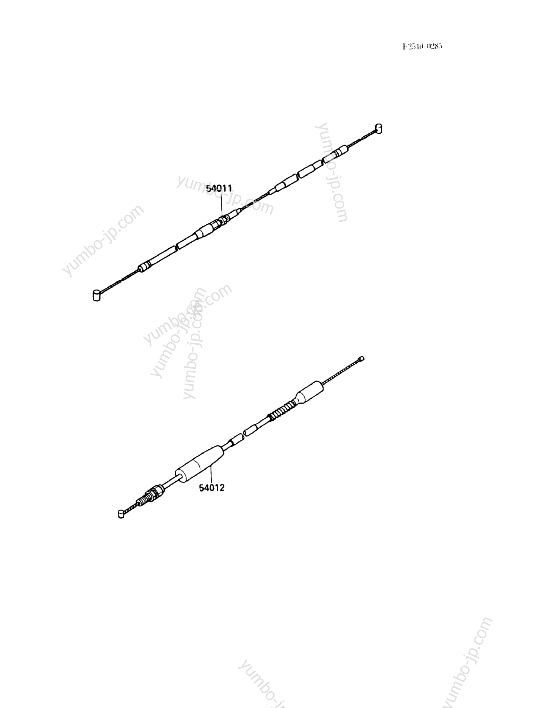 CABLES for motorcycles KAWASAKI KX80 (KX80-N1) 1988 year