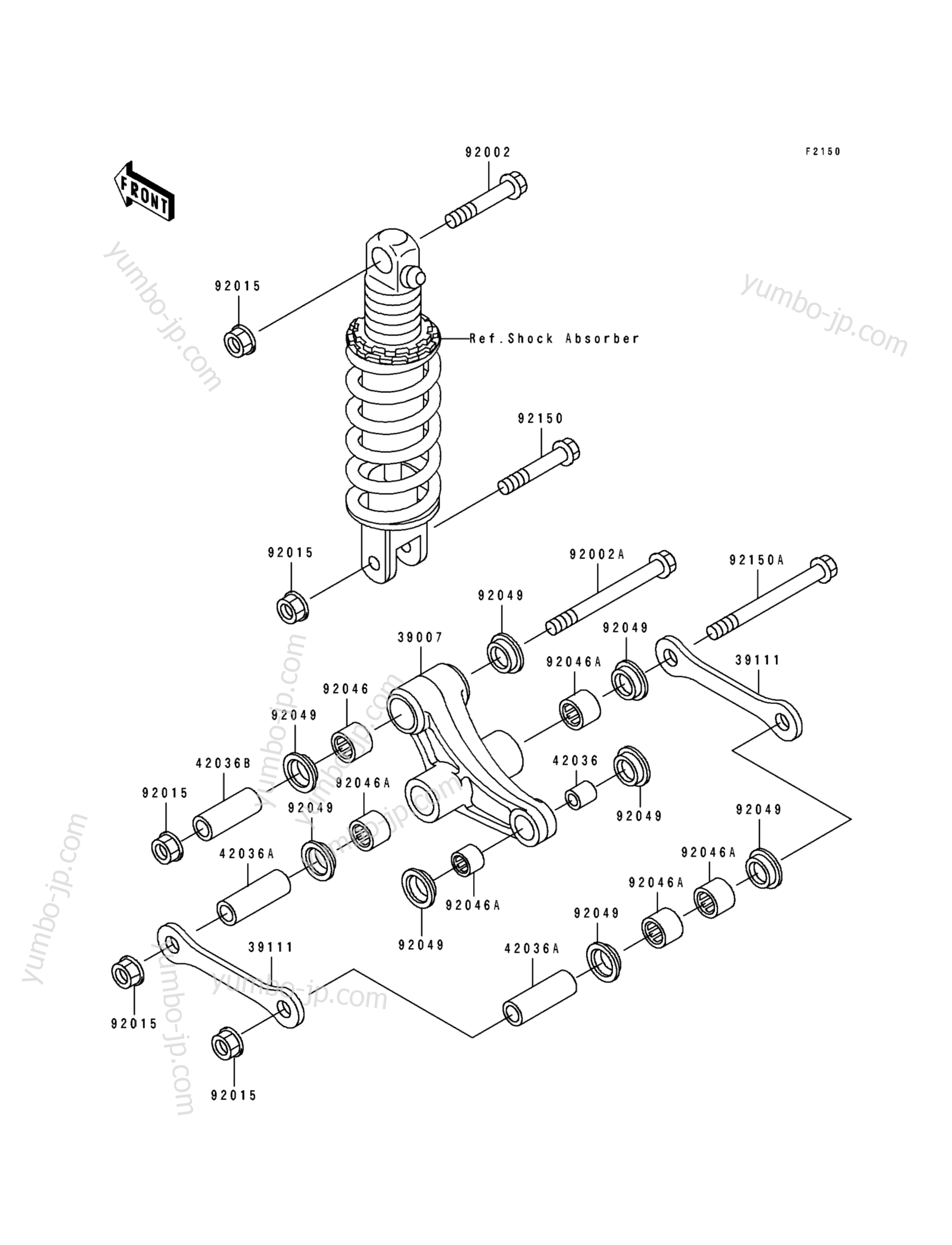 Rear Suspension для мотоциклов KAWASAKI NINJA ZX-7 (ZX750-L2) 1994 г.