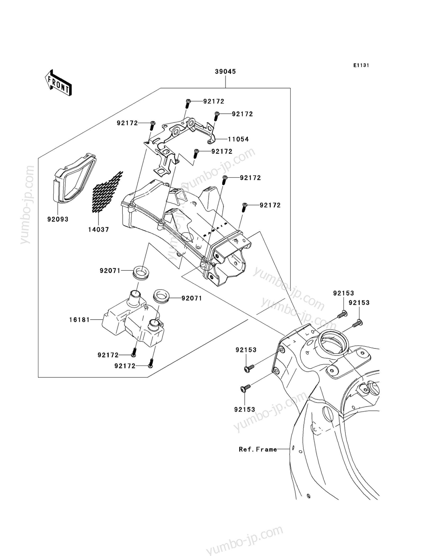 AIR DUCT для мотоциклов KAWASAKI NINJA ZX-6R (ZX600P7F) 2007 г.