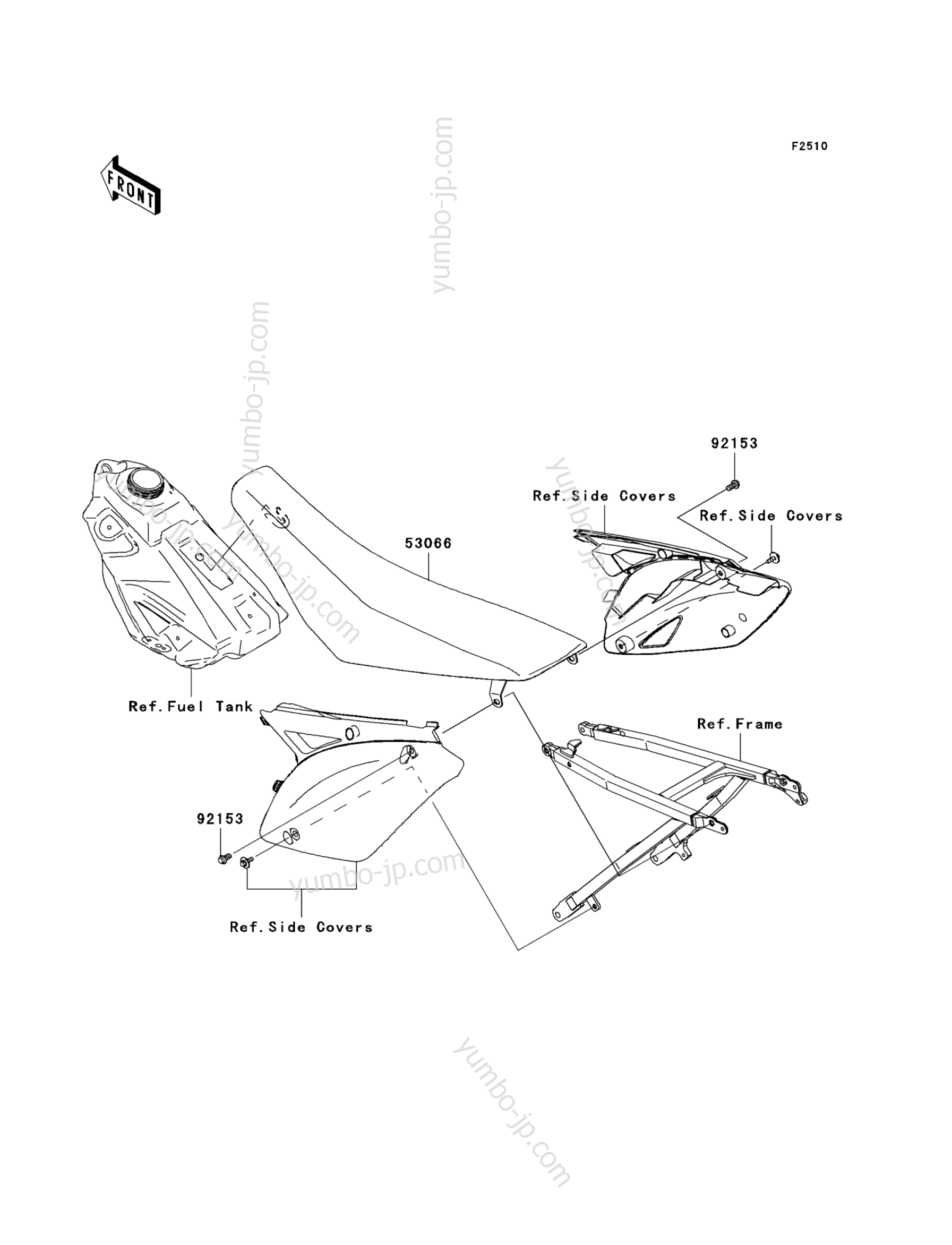 SEAT for motorcycles KAWASAKI KX250F (KX250W9F) 2009 year