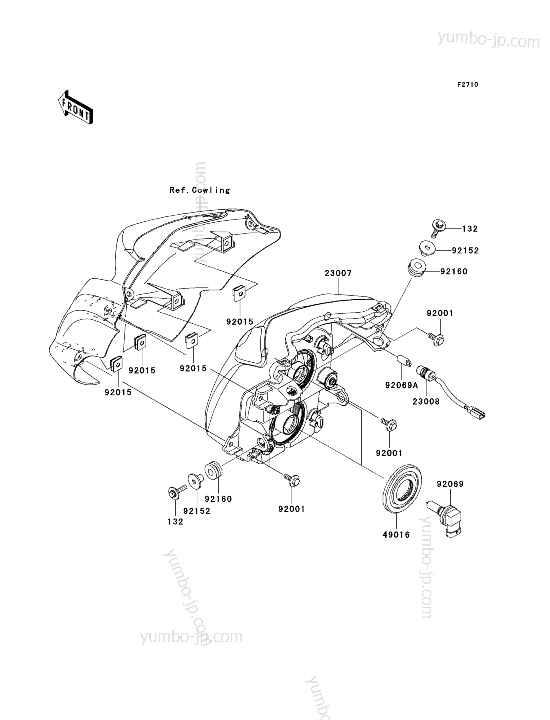 Headlight(s) for motorcycles KAWASAKI ER-6N (ER650C9F) 2009 year