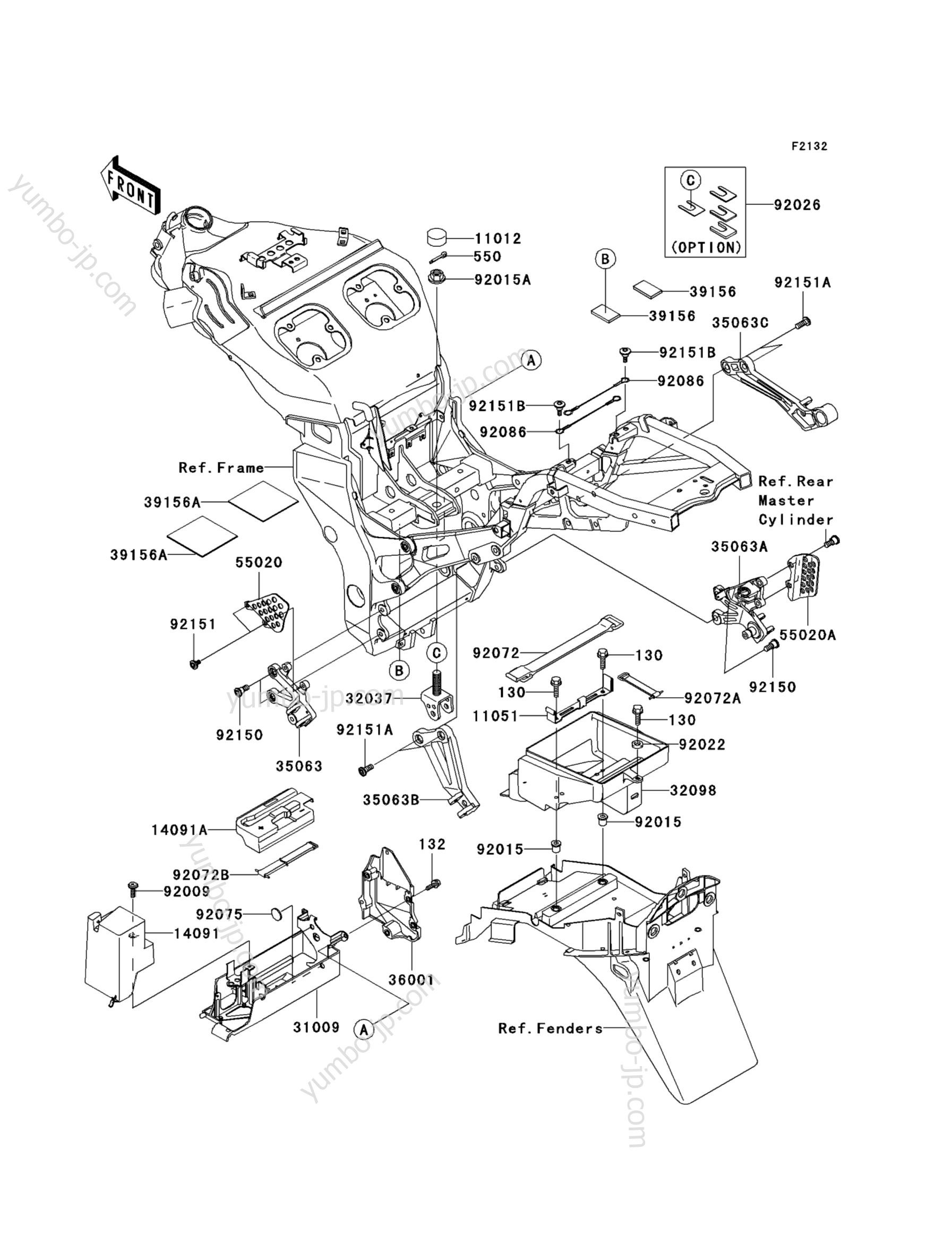 Battery Case for motorcycles KAWASAKI NINJA ZX-12R (ZX1200-A1) 2000 year