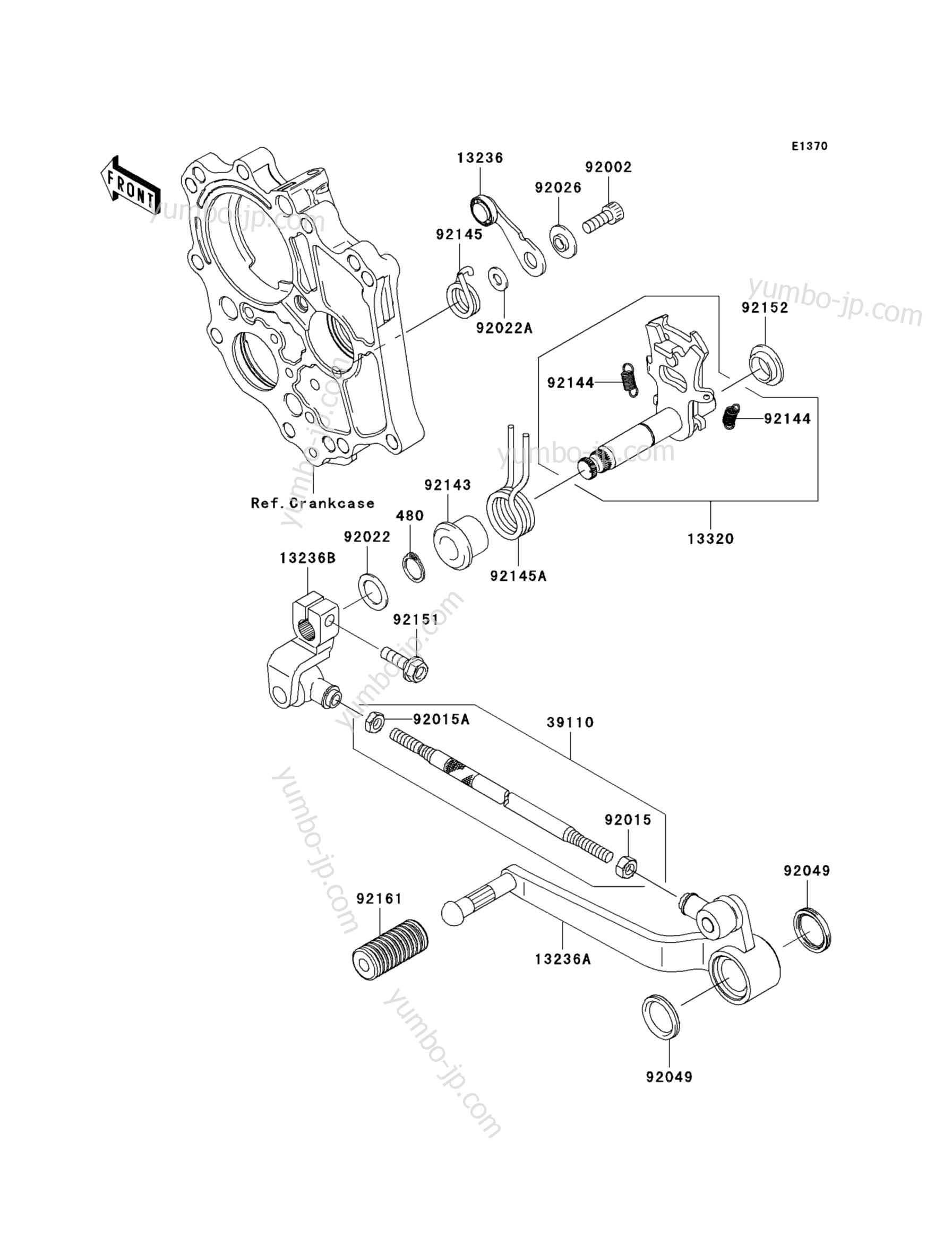 GEAR CHANGE MECHANISM for motorcycles KAWASAKI VERSYS (KLE650CAF) 2010 year