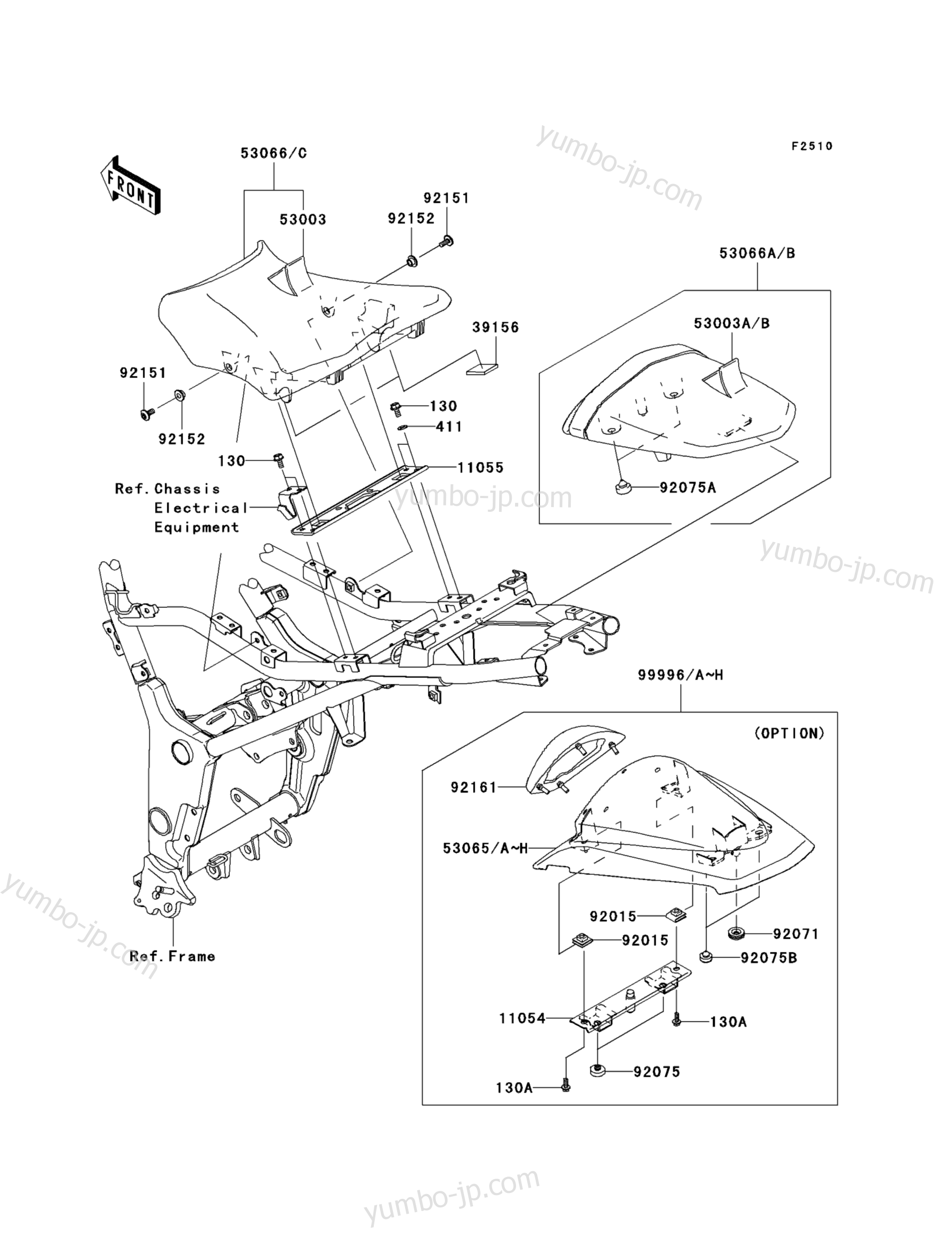 SEAT for motorcycles KAWASAKI NINJA 250R (EX250J8F) 2008 year