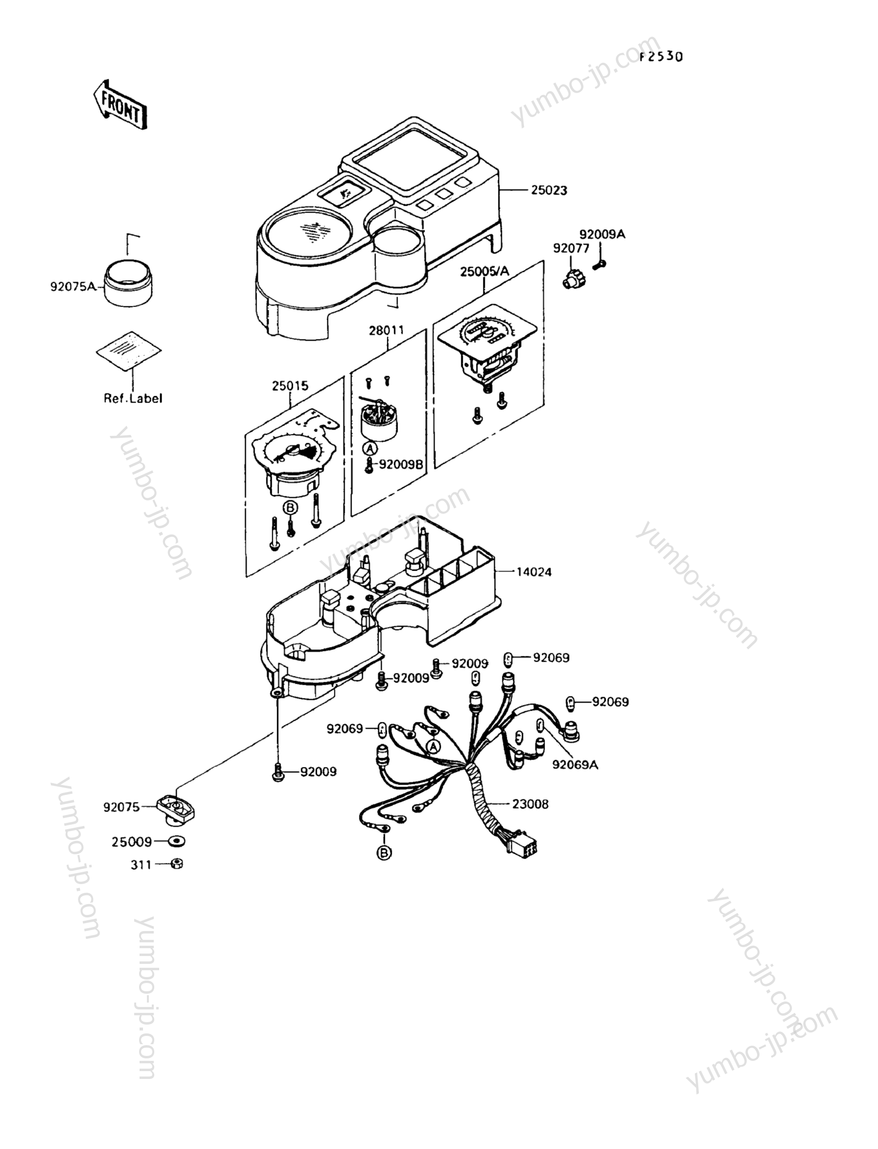 Meter(s) для мотоциклов KAWASAKI KLR650 (KL650-A6) 1992 г.