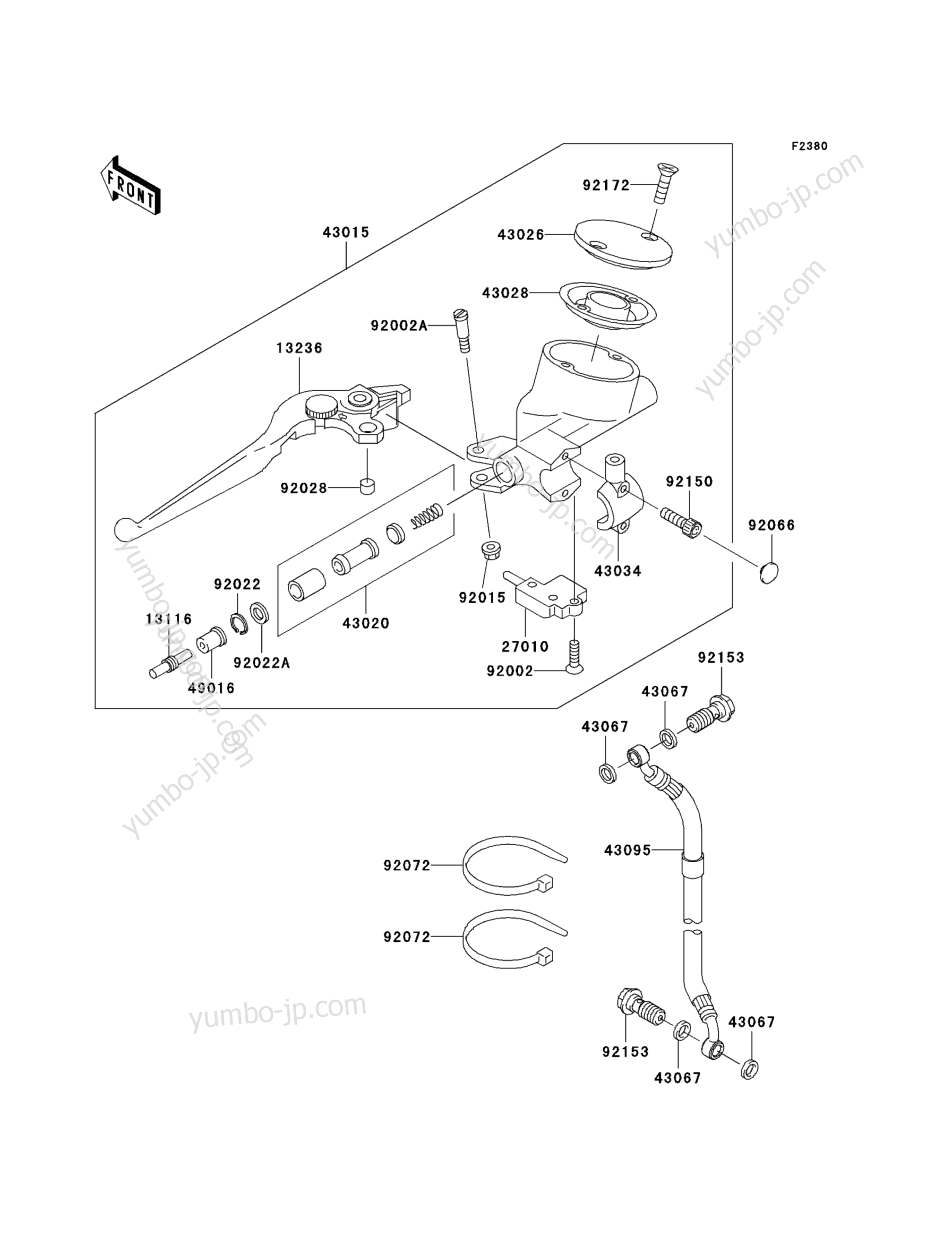 CLUTCH MASTER CYLINDER для мотоциклов KAWASAKI VULCAN 1500 CLASSIC (VN1500T6F) 2006 г.