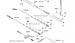 Cables(JK1AFDB1 6B511026&sim;) для мотовездехода KAWASAKI MULE 3010 DIESEL 4X4 (KAF950B7F)2007 г. 