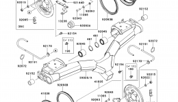 Rear Hubs/Brakes for мотовездехода KAWASAKI MULE 4010 DIESEL 4X4 (KAF950FCF)2012 year 