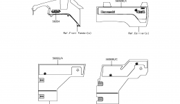 Decals(DFF) for мотовездехода KAWASAKI MULE PRO-FXT (KAF820DFF)2015 year 