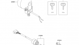 Headlight(s)/Ignition Switch для мотовездехода KAWASAKI MULE 2510 (KAF620-A6)2007 г. 