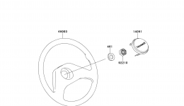 Steering Wheel(F9F&sim;FCF) for мотовездехода KAWASAKI MULE 4010 DIESEL 4X4 (KAF950F9F)2009 year 