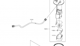 Топливный насос для мотовездехода KAWASAKI TERYX4 (KRT800BFF)2015 г. 