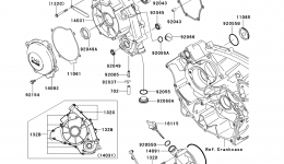 Engine Cover(s) для мотовездехода KAWASAKI TERYX 750 FI 4X4 SPORT (KRF750SCSA)2012 г. 