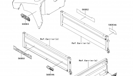 Decals(ECF&sim;EEF) для мотовездехода KAWASAKI MULE 610 4X4 XC (KAF400EEF)2014 г. 