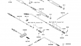 Cables(&sim;JK1AFCE1 6B543663) for мотовездехода KAWASAKI MULE 3010 4X4 (KAF620E6F)2007 year 
