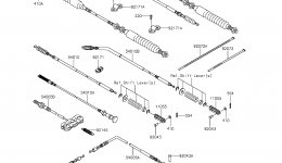 CABLES for мотовездехода KAWASAKI MULE 4010 4X4 (KAF620MFF)2015 year 