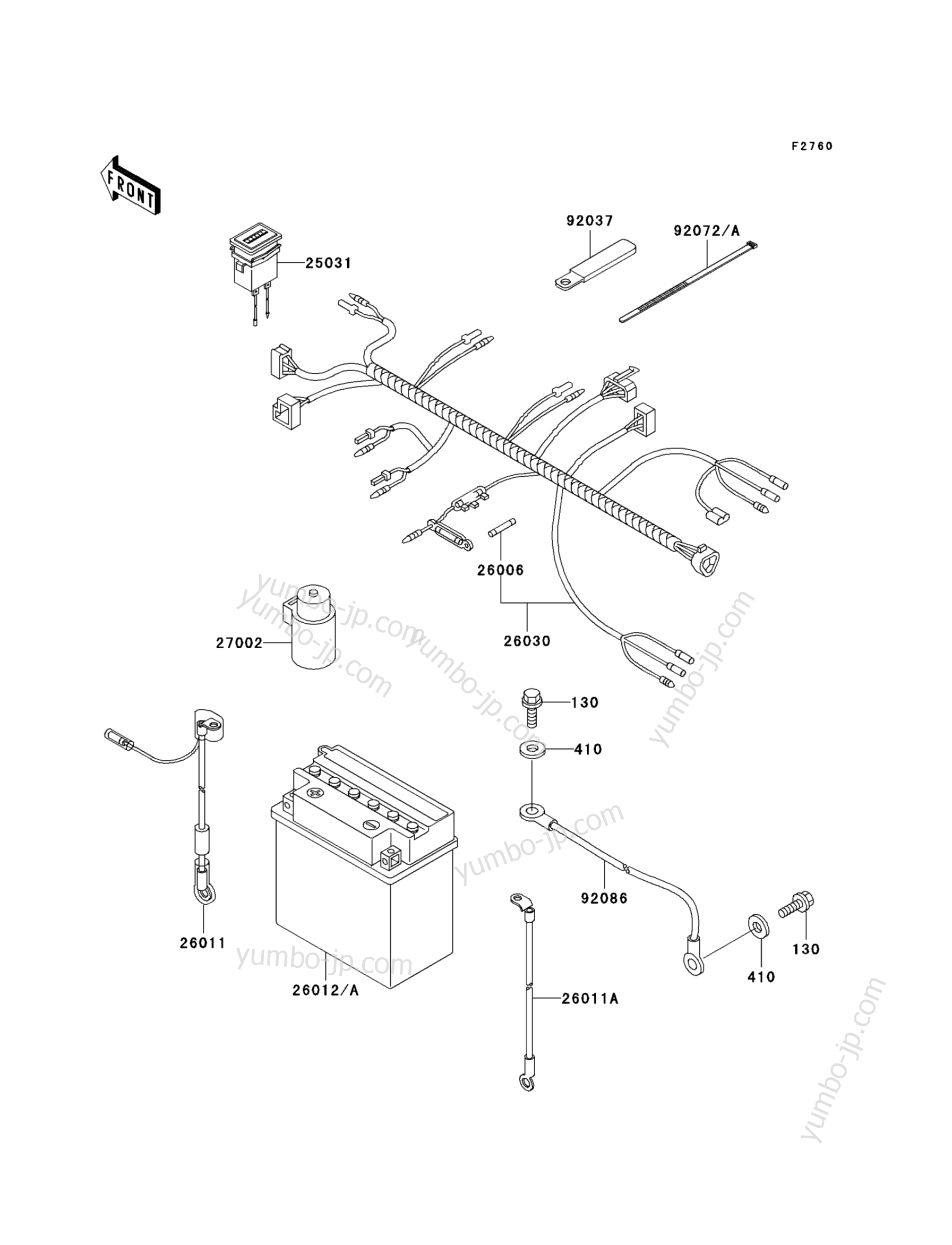 CHASSIS ELECTRICAL EQUIPMENT for UTVs KAWASAKI MULE 520 (KAF300-D2) 2007 year