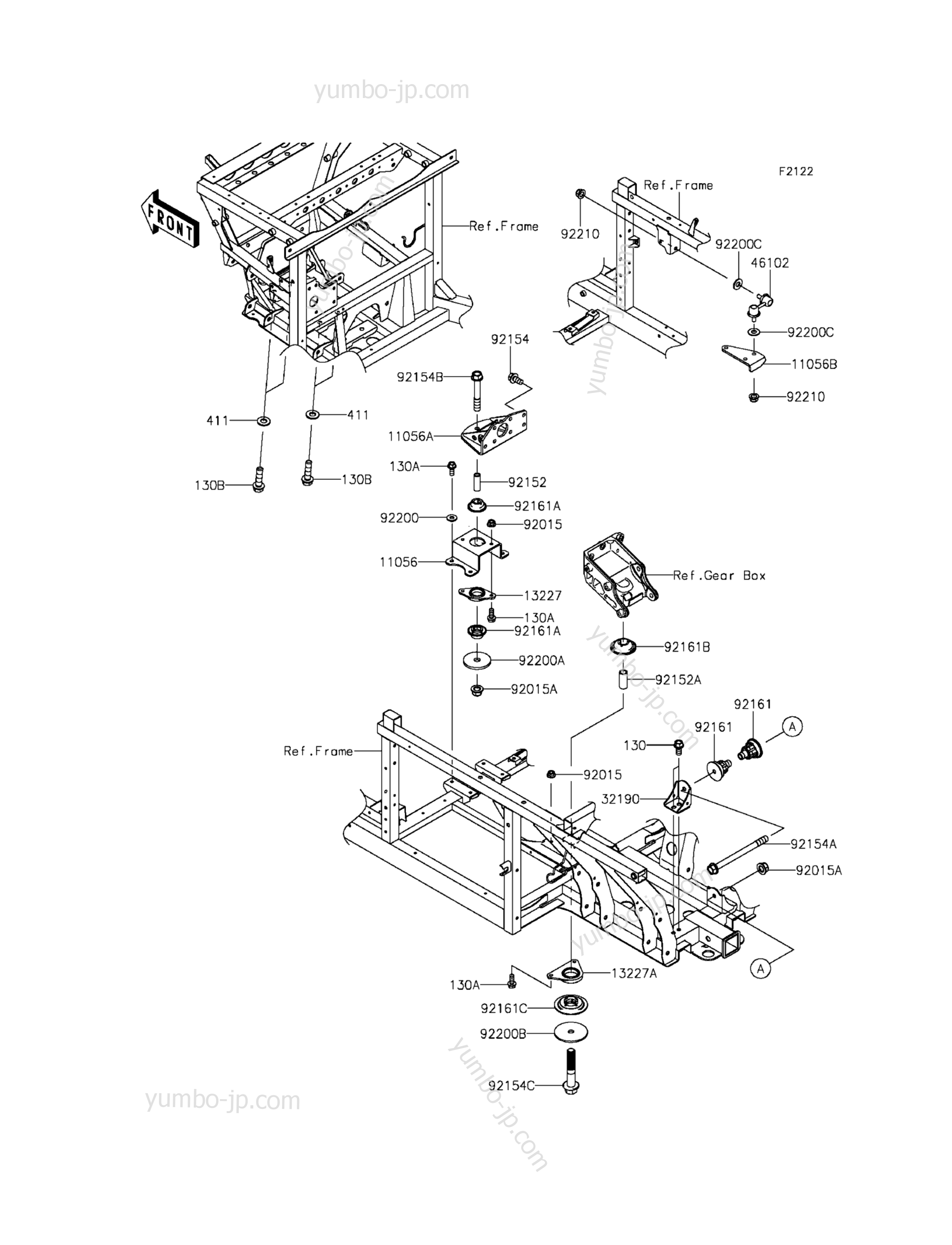 ENGINE MOUNT для мотовездеходов KAWASAKI MULE PRO-FXT (KAF820CFF) 2015 г.