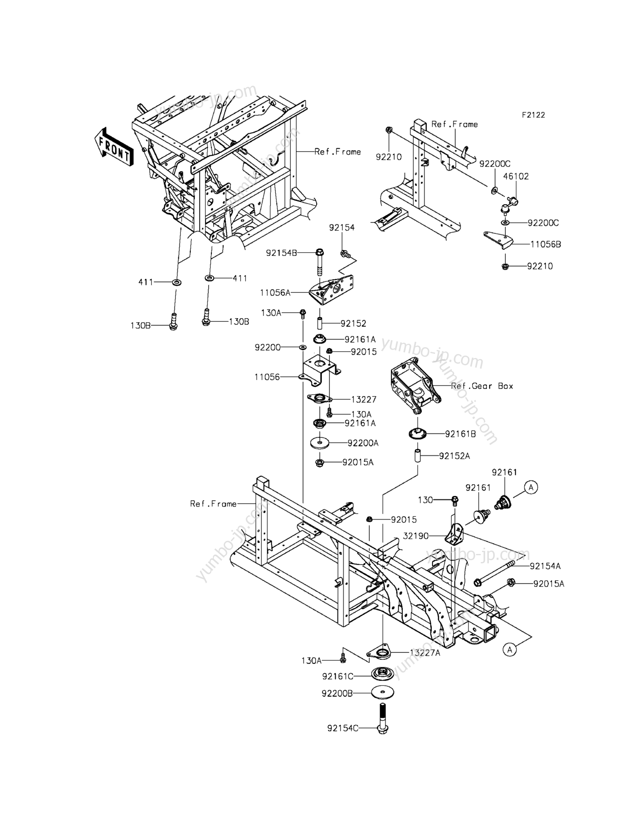 ENGINE MOUNT for UTVs KAWASAKI MULE PRO-FXT (KAF820BFF) 2015 year