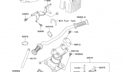 Румпель (рукоятка управления) для гидроцикла KAWASAKI JET SKI 1100 STX D.I. (JT1100-F2)2002 г. 