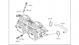 Карбюратор для гидроцикла KAWASAKI JET SKI XI SPORT (JH750-G2)1999 г. 