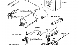 Electrical Equipment for гидроцикла KAWASAKI JET MATE (JB650-A2)1990 year 