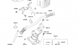 Румпель (рукоятка управления) для гидроцикла KAWASAKI JET SKI 1100 STX D.I. (JT1100-G1)2003 г. 