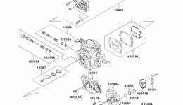 CARBURETOR PARTS for гидроцикла KAWASAKI JET SKI 1100 STX (JT1100-A1)1997 year 