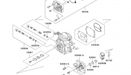 CARBURETOR PARTS для гидроцикла KAWASAKI JET SKI STS (JT750-B1)1995 г. 
